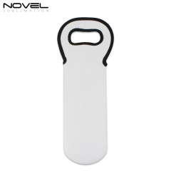 White Neoprene Sublimation Wine Bag