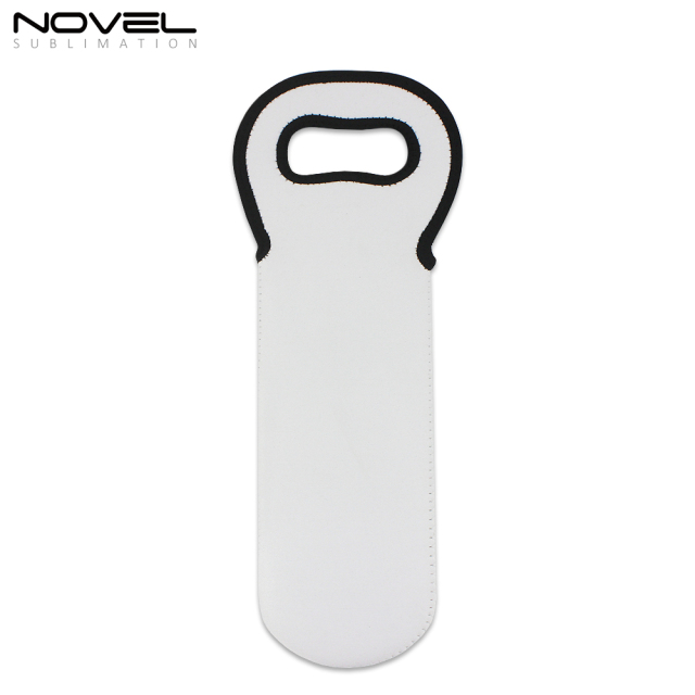 White Neoprene Sublimation Wine Bag