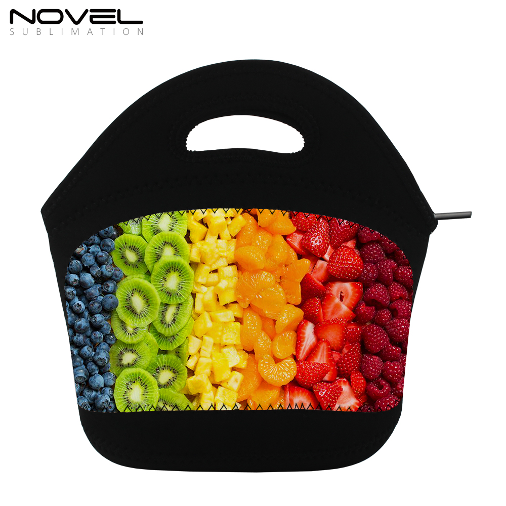 Custom Black Sublimation Blank Cooler Lunch Bag