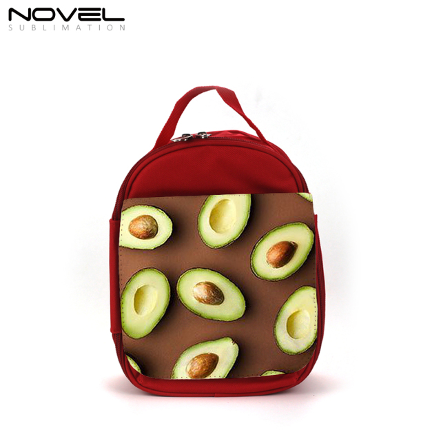 Sublimation Custom Red Kid Lunch Bag