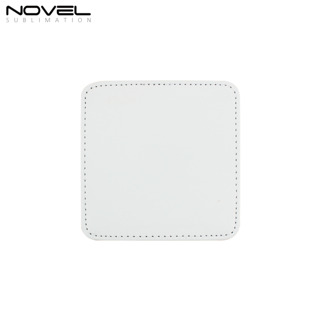 Square PU Leather Mug Coaster Sublimation Blank Pad