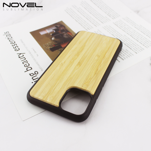 New Arrival Sublimation 2D Case Wooden Bamboo Back Phone Case For iPhone 11