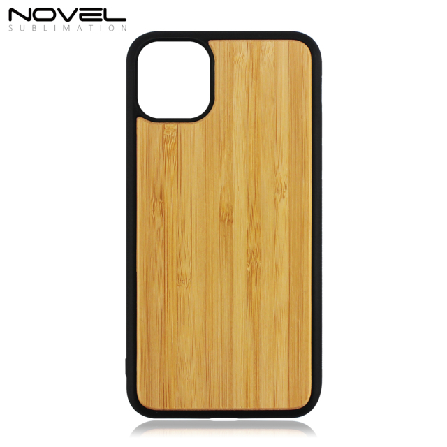 New Arrival Sublimation 2D Case Wooden Bamboo Back Phone Case For iPhone 11