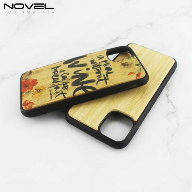 New Sublimation 2D TPU Wooden Bamboo Case For iPhone 11 Pro Max