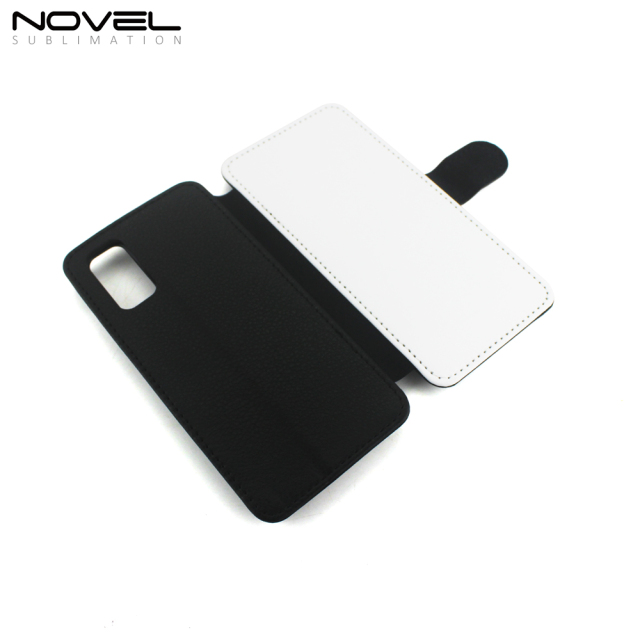 Custom Sublimation PU Leather Flip Phone Cover For Galaxy S20