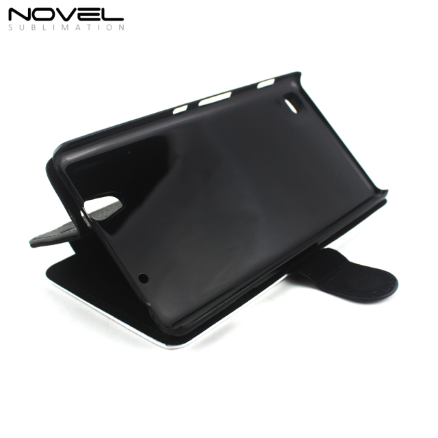 PU Leather Flip Phone Case Cover For Sony C4