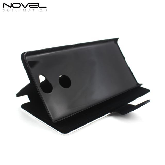 Custom PU Leather Flip Blank Phone Housing For Sony XA2