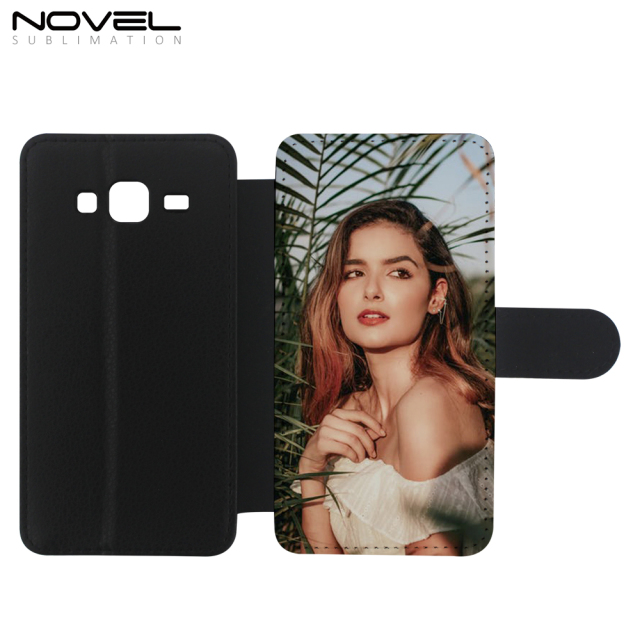 Blank Sublimation PU Flip Phone Wallet For Galaxy J3 2016
