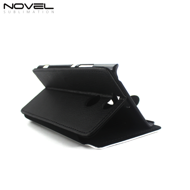 Custom PU Leather Flip Blank Phone Housing For Sony XA2