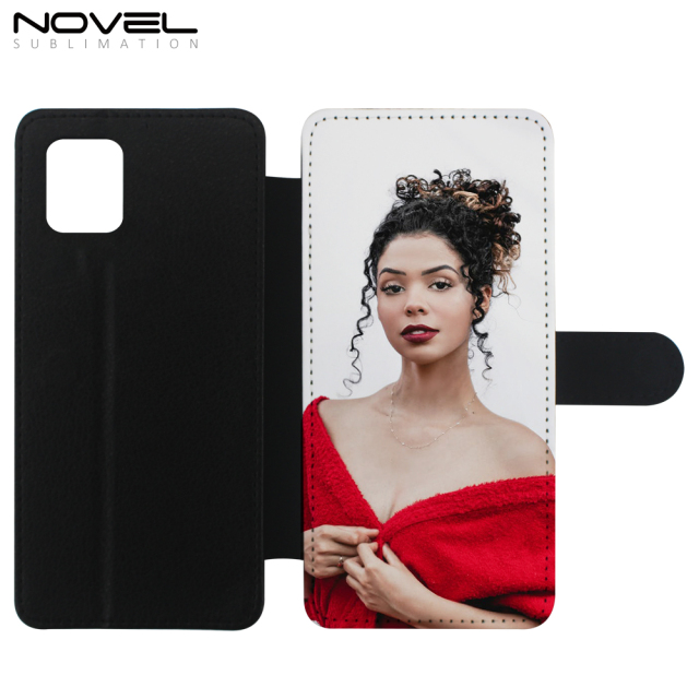 Custom Sublimation Phone Bag PU Flip Cell Wallet For Galaxy A81/ Note 10 Lite