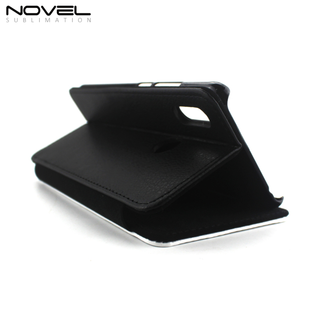 Leather Flip Mobile Phone Bag Case With Card Slots For Huawei Y6 2019