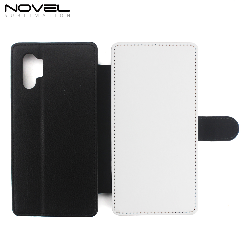 Sublimation DIY Custom PU Flip Phone Wallet Case For Galaxy Note 10 Pro/ Plus