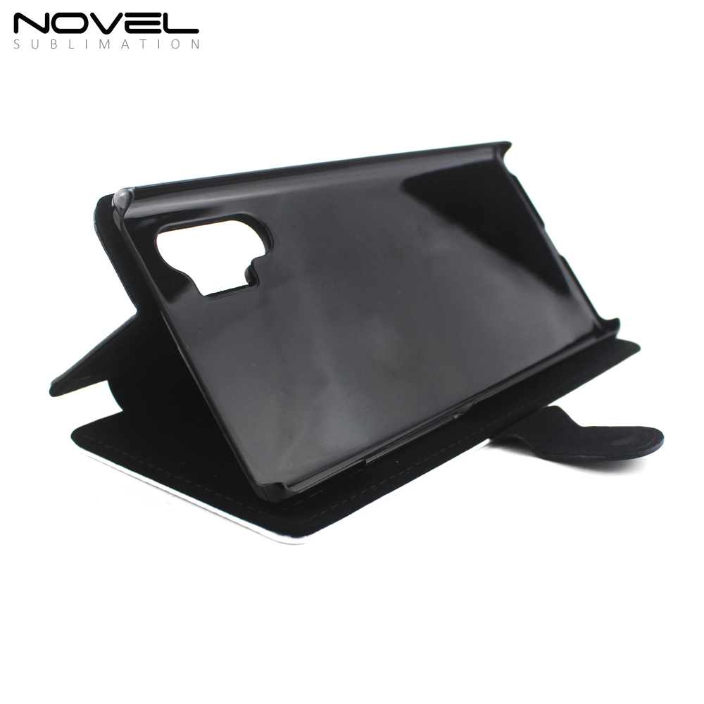 Sublimation DIY Custom PU Flip Phone Wallet Case For Galaxy Note 10 Pro/ Plus