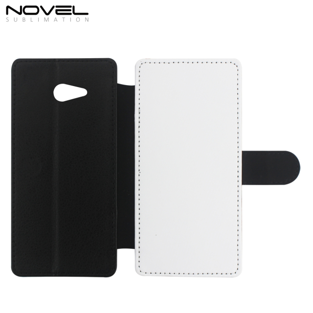 Phone Wallet For Sony M2 Sublimation Blank PU Flip Case