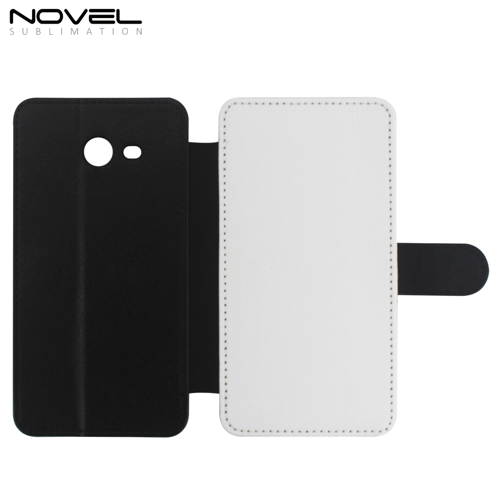 Sublimation Blank PU Flip Phone Wallet Case For Galaxy JSeries,J2 Core/ J4 Prime/ J7 Prime/ J7 2017/ J7 2016/ J8 2018 PC Inside with Card Holder and Stand