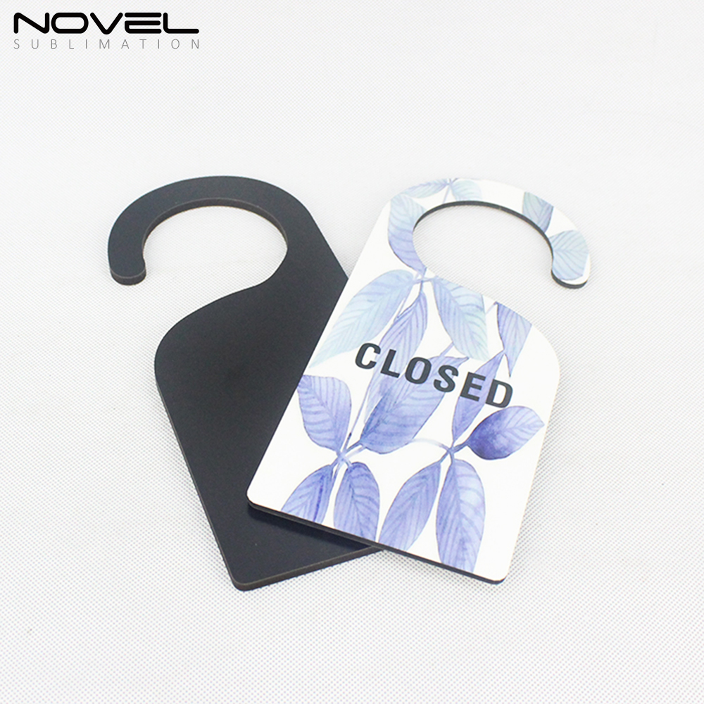 MDF Door Hanger Blank Front Black Back