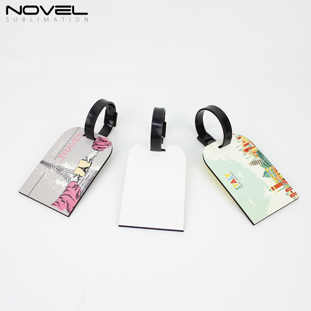 Double sided Printing MDF Luggage Tag NSX-004D