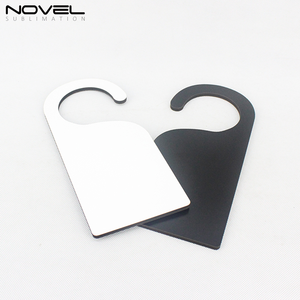 MDF Door Hanger Blank Front Black Back