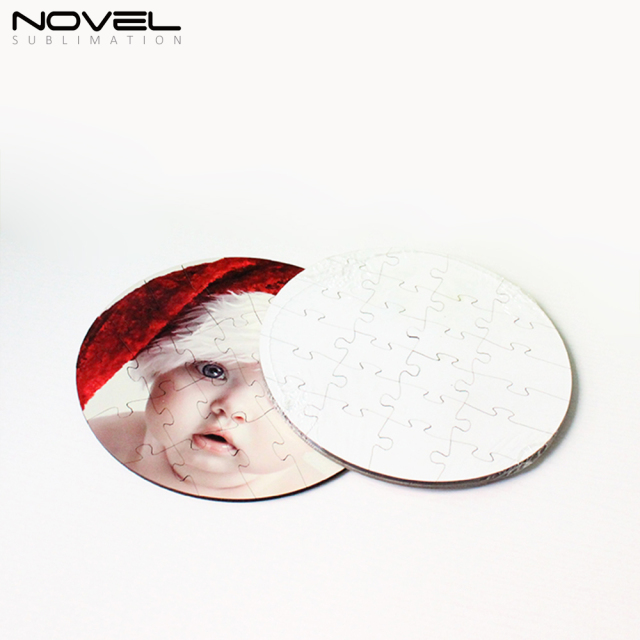 NSPZ-008 Personalized Round MDF Puzzle 24p