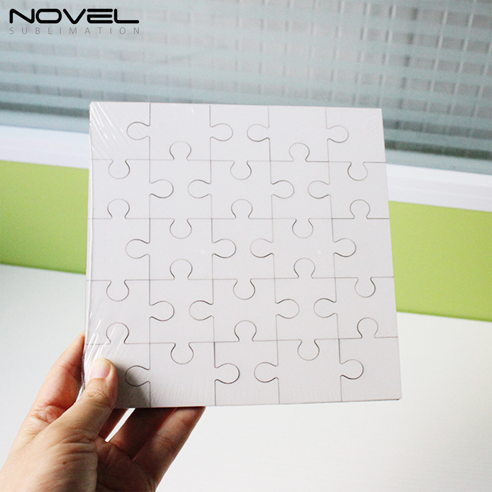 NSPZ-004 Sublimation Square MDF Jigsaw Puzzle 25p