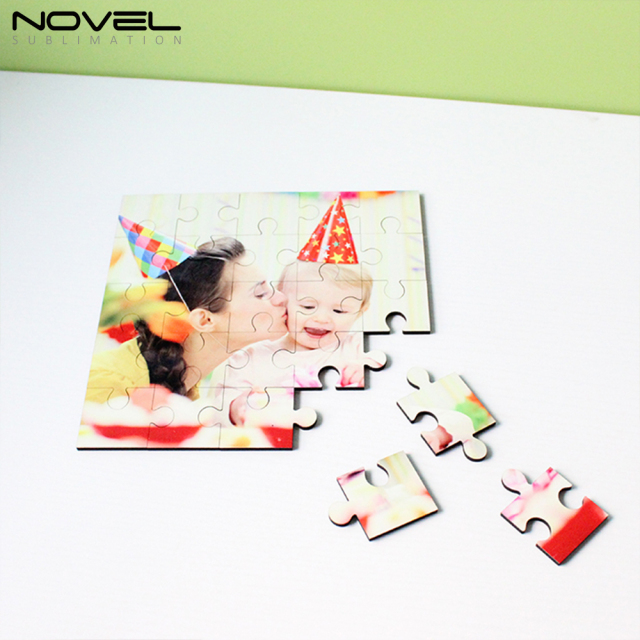 NSPZ-004 Sublimation Square MDF Jigsaw Puzzle 25p