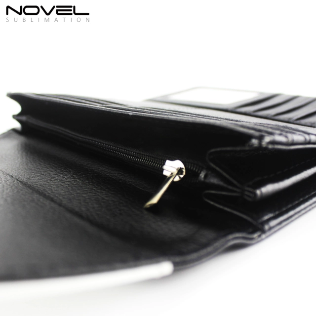 PU Leather Tri-Fold Wallet Women Card Holder Purse