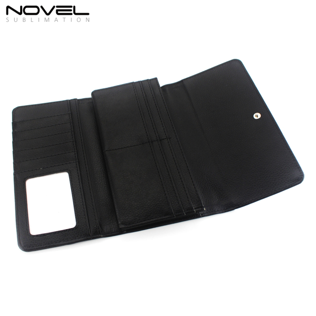 PU Leather Tri-Fold Wallet Women Card Holder Purse
