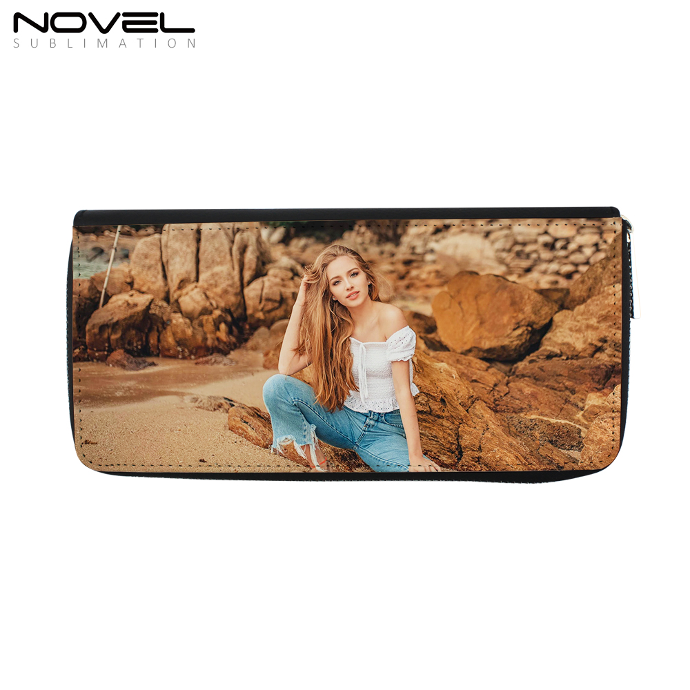 Blank Sublimation PU Zipper Wallet Purse L