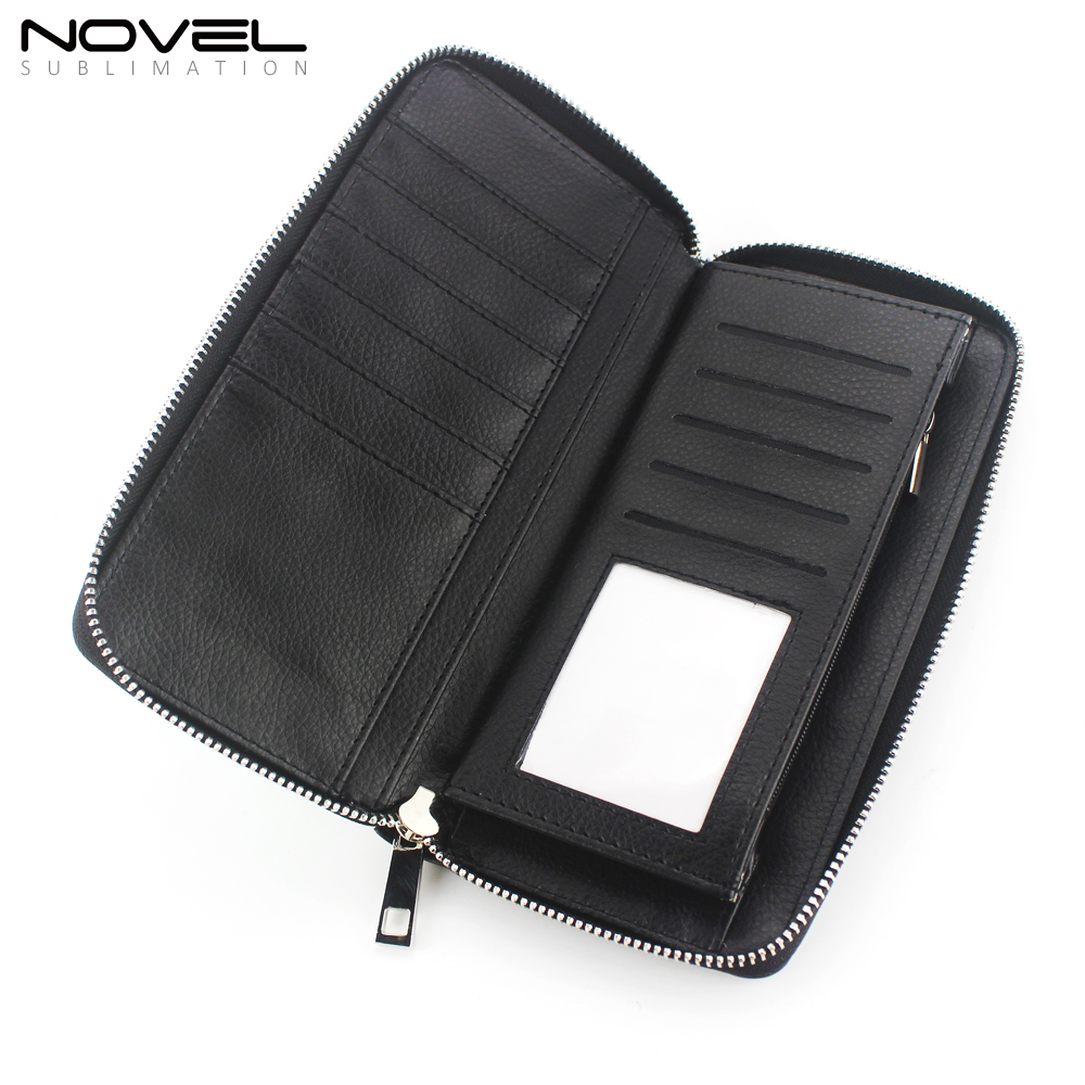 Blank Sublimation PU Zipper Wallet Purse L