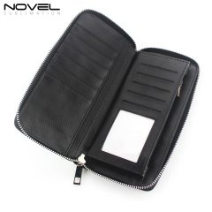 Blank Sublimation PU Zipper Wallet Purse L