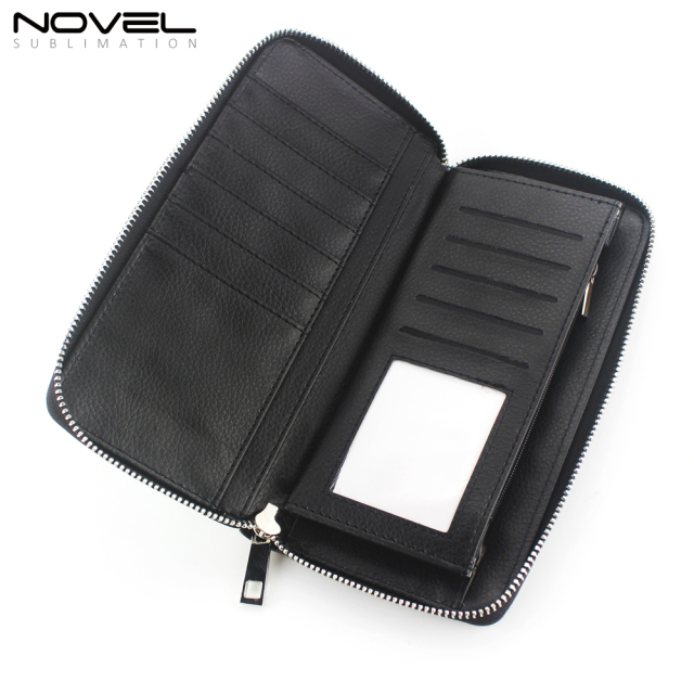 Blank Sublimation PU Zipper Wallet Purse L