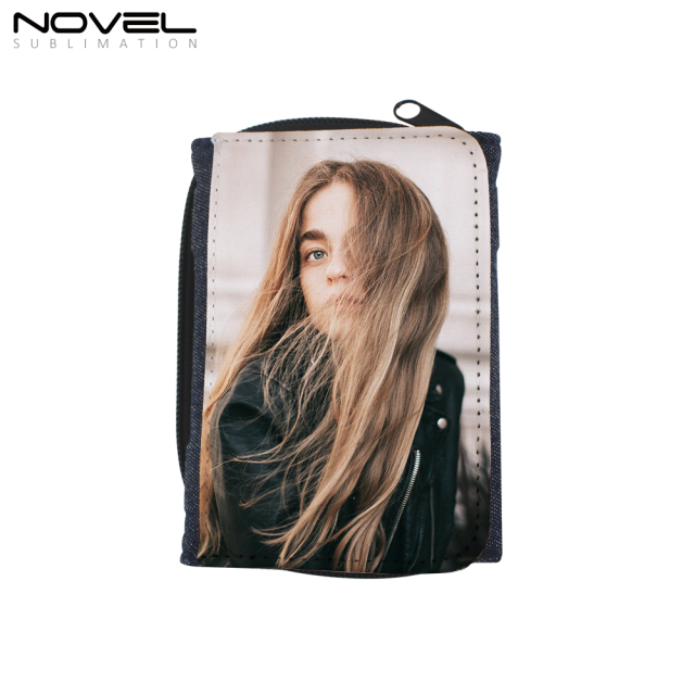 DIY Custom Denim Zipper Wallet Purse