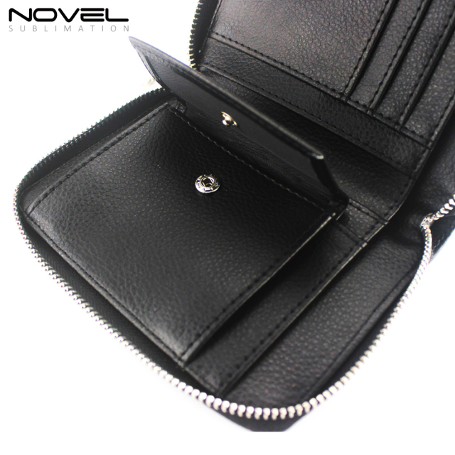 Custom PU Canvas Zipper Wallet Purse M