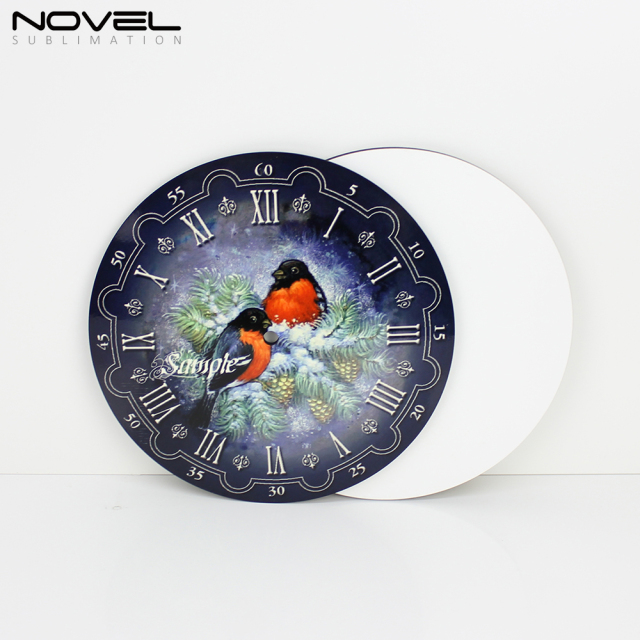 Custom MDF Wooden Wall Clock Circle Dia 270mm