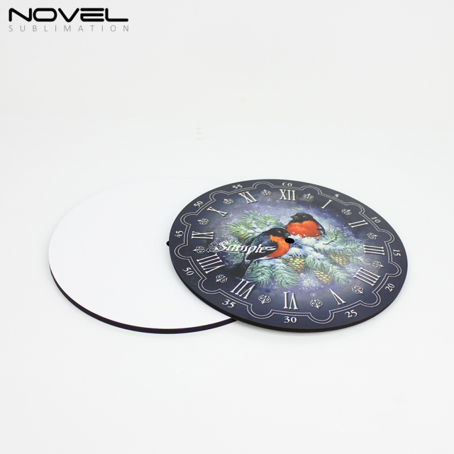 Custom MDF Wooden Wall Clock Circle Dia 270mm