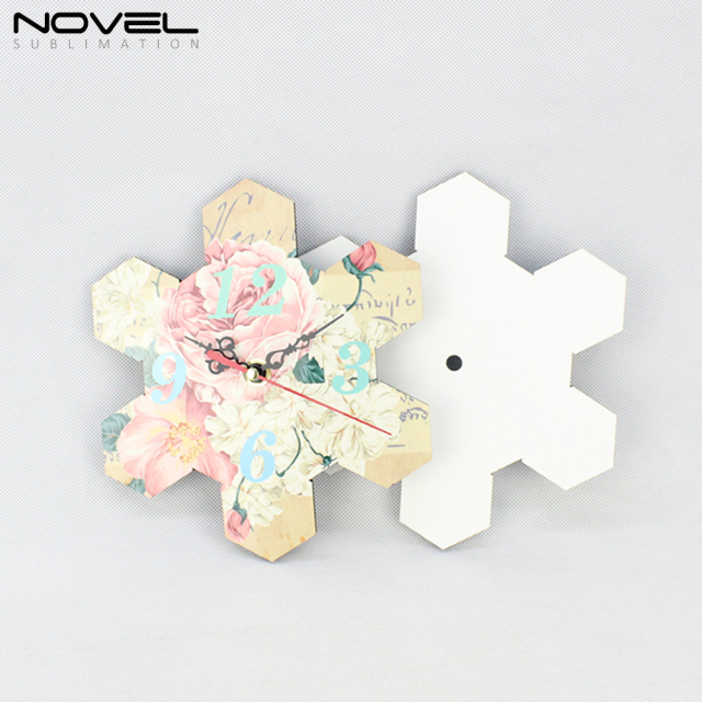 Decorative Wooden MDF Clock Sublimation Wall Clock