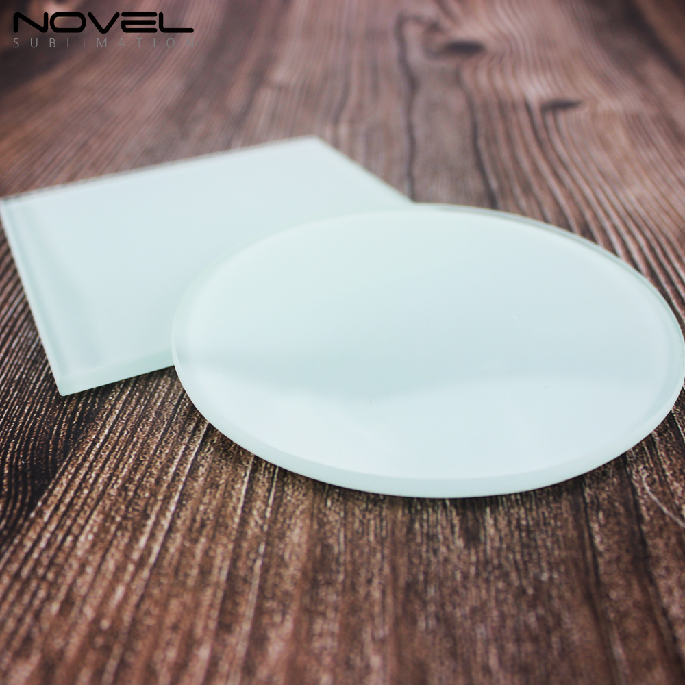 Personalized Circle Glass Coaster Promotion Glass Coaster Round Dye Sublimation Coaster