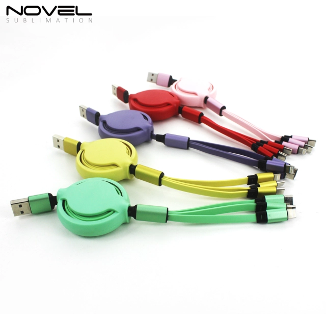 3 IN 1 USB Charging Cable with Lightning, Micro B and Type-C