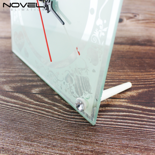 Square Clock Photo Frame Sublimation Printing Glass Panel