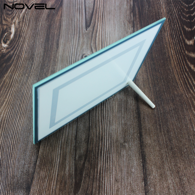 8” Glass Photo Sublimation Frame with Double Mirror Edge