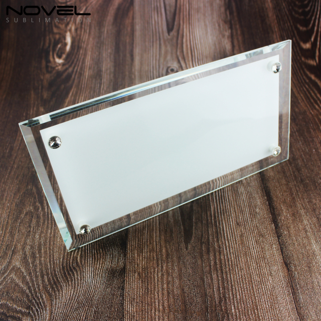 12” Strip Crystal Glass Photo Frame