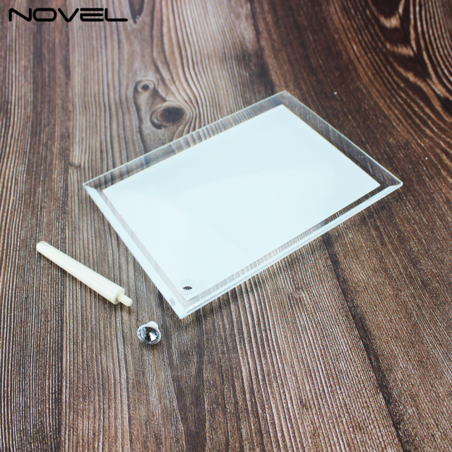 6" Bevel Edge Crystal Photo Frame