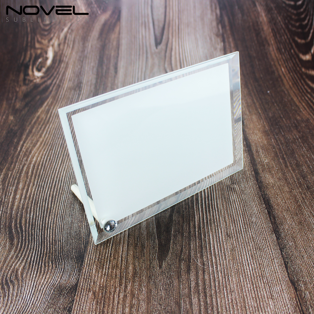 6" Bevel Edge Crystal Photo Frame- BL-02