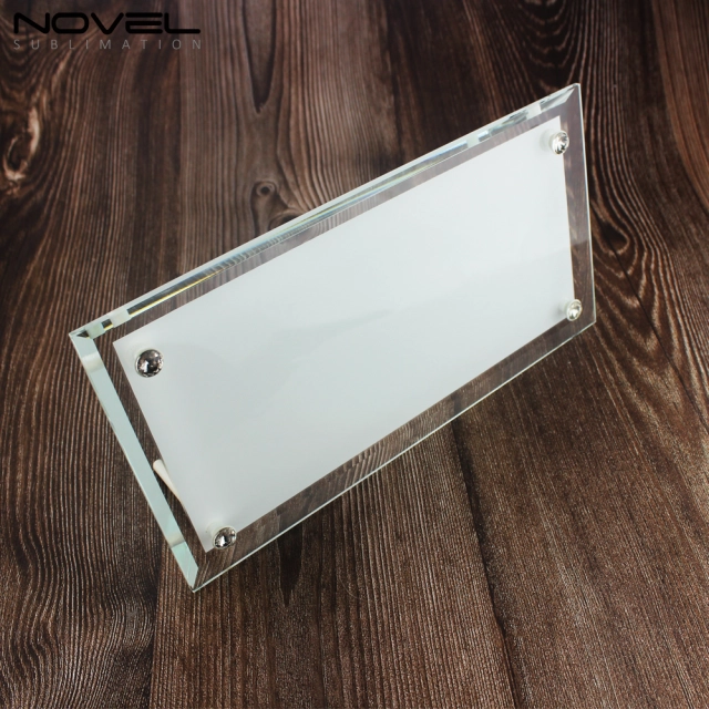 12” Strip Crystal Glass Photo Frame