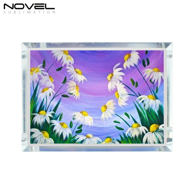 6" Bevel Edge Crystal Photo Frame