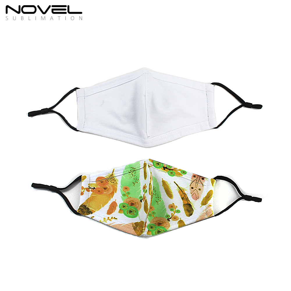 Personalized Sublimation Printing 3D Face Mask More Comfortable Mouth Mask With Elastic Ear Loops