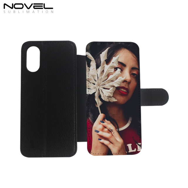 Custom PU Flip Cover Phone Wallet For Galaxy A01