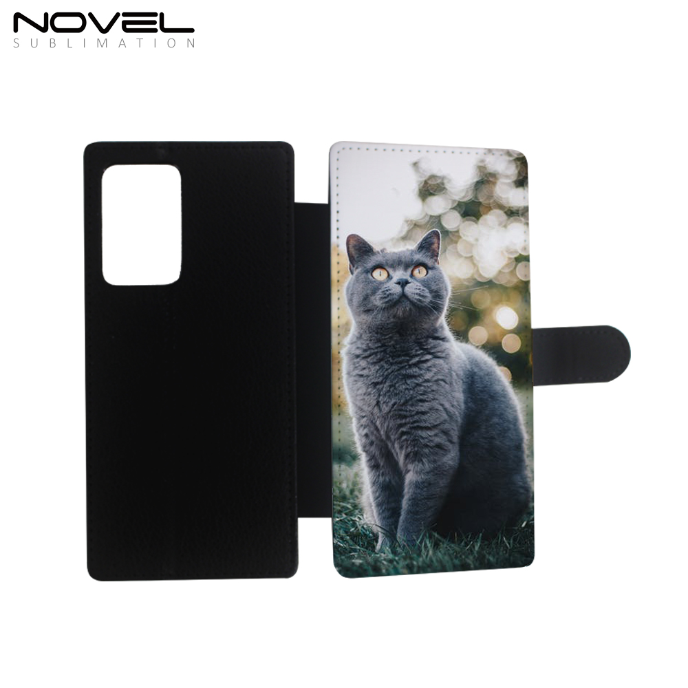 Sublimation PU Leather Wallet Flip Phone Protective Case Cover for Galaxy Note 20 Ultra