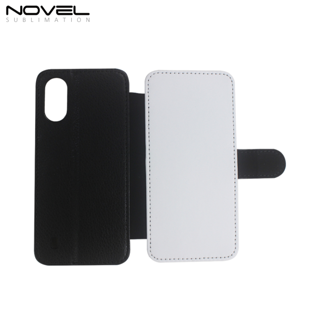 Custom PU Flip Cover Phone Wallet For Galaxy A01