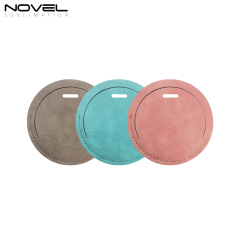 Colorful Sublimation PU Luggage Tag Circle Shape #4